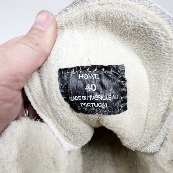 [Bos & Co.] White Howe Waterproof Ankle High Lug Sole Leather Boots Size 40 US 9 - Picture 11 of 12